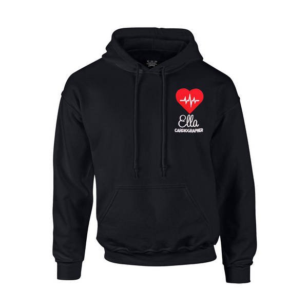 Healthcare Nursing Red Heartbeat Design Pullover Hoodie