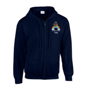 Healthcare Lazy Sloth & Rainbow Design Zipped Hoodie