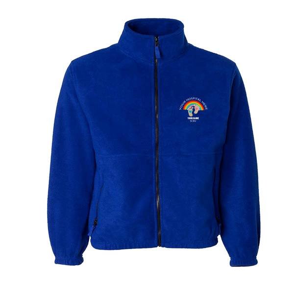 Healthcare Nursing Baby Feet Rainbow Design Fleece Jacket/Coat - Image 8