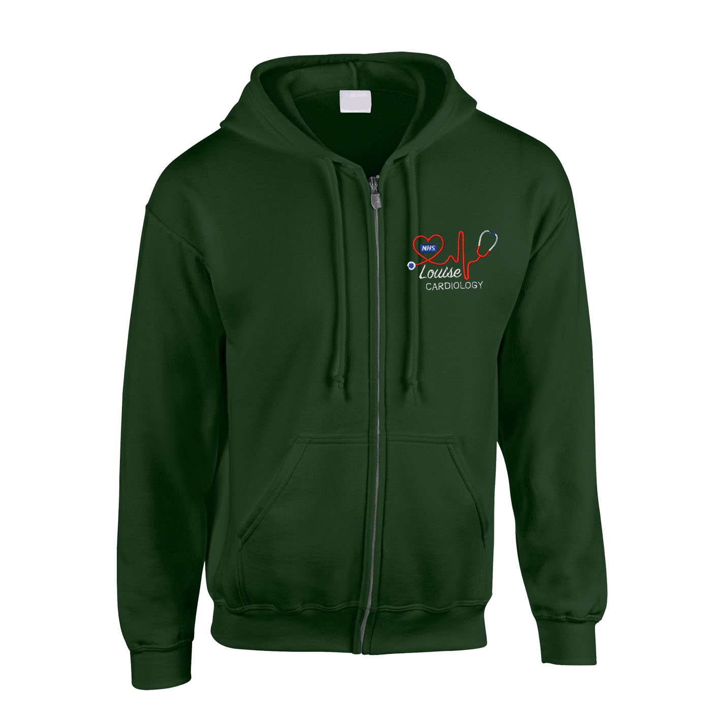 Healthcare Nursing Stetoscope Design Zipped Hoodie - Image 3