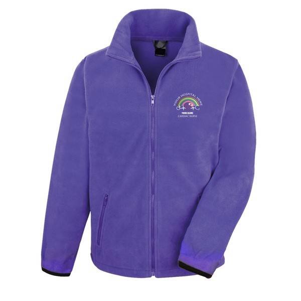 Healthcare Nursing Cardiac Heart Rainbow Design Fleece Jacket/Coat - Image 6