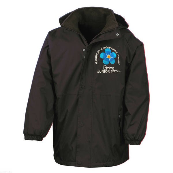 Healthcare Nursing Blue Forget Me Not Design Waterproof Coat
