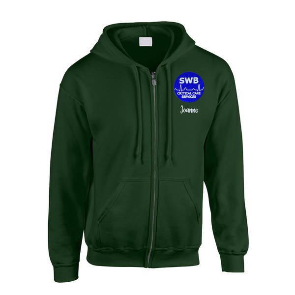 Healthcare Nursing Critical Care Rhythm Design Zipped Hoodie - Image 3