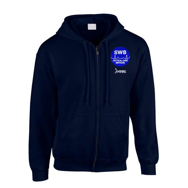 Healthcare Nursing Critical Care Rhythm Design Zipped Hoodie