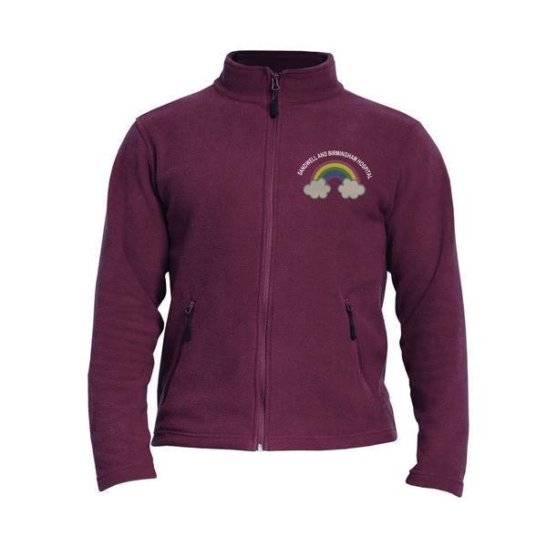 Healthcare Nursing Clouds & Rainbow Design Fleece Jacket/Coat - Image 3