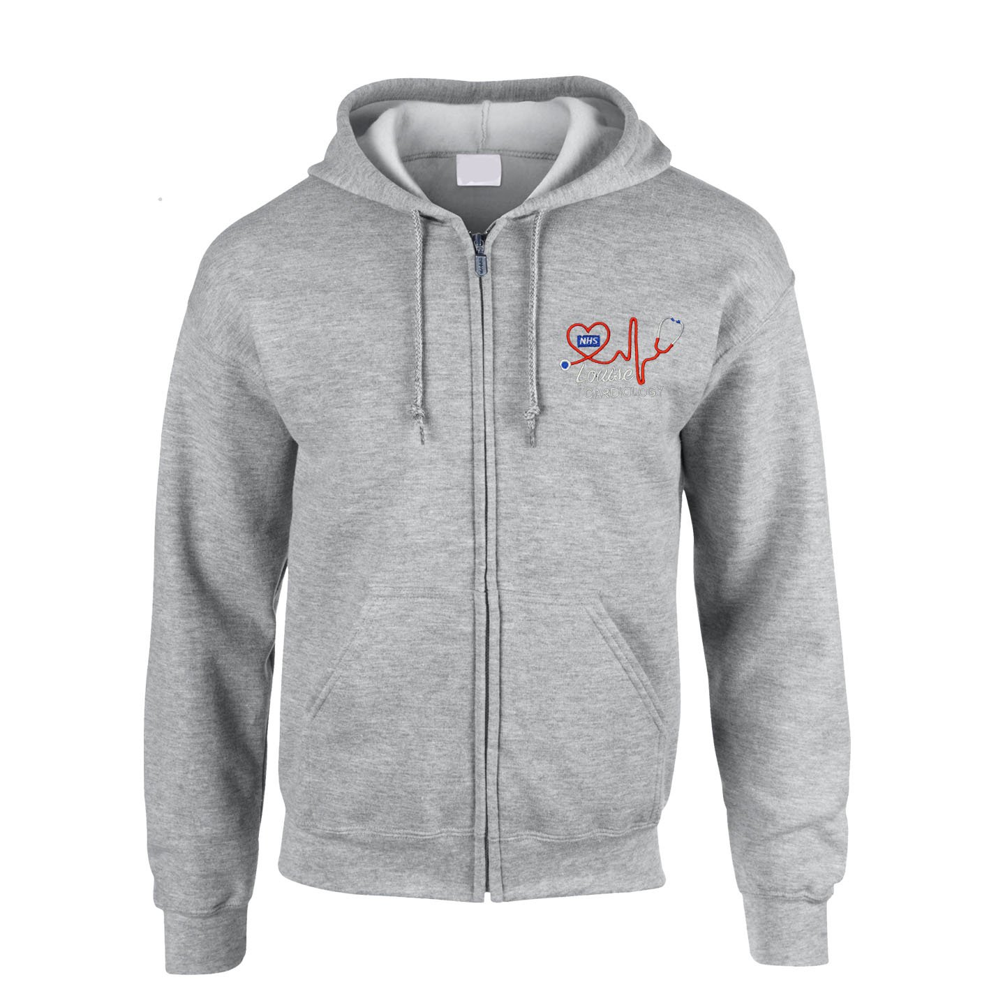 Healthcare Nursing Stetoscope Design Zipped Hoodie - Image 5