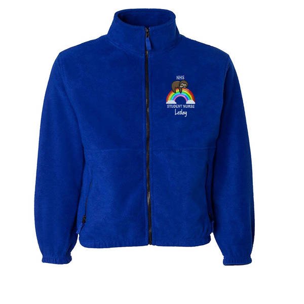 Healthcare Lazy Sloth Rainbow Design Fleece Jacket/Coat - Image 8