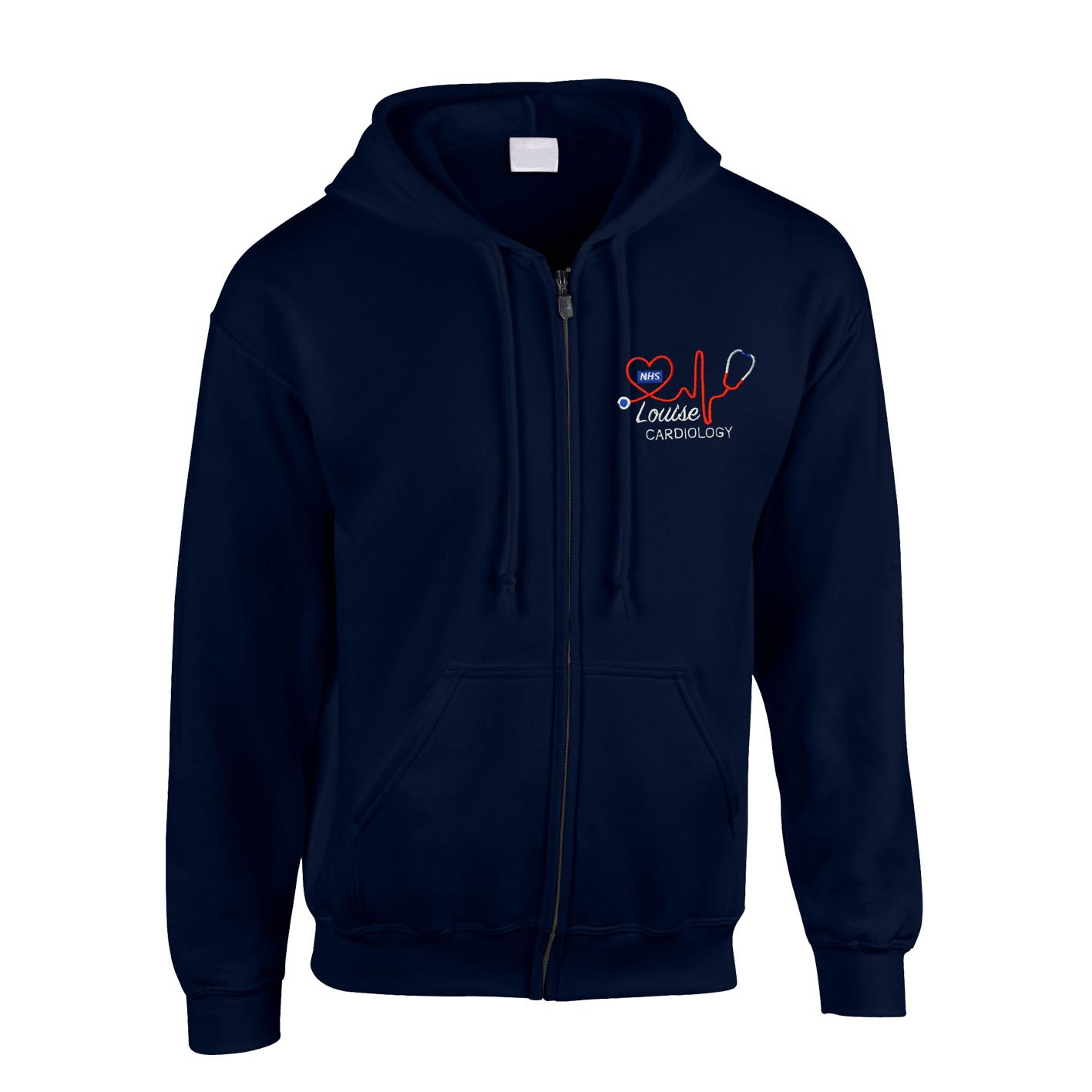 Healthcare Nursing Stetoscope Design Zipped Hoodie