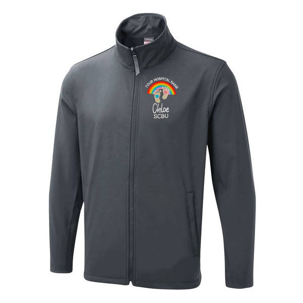 Healthcare Nursing Baby Feet & Rainbow Soft Shell Jacket - Image 5