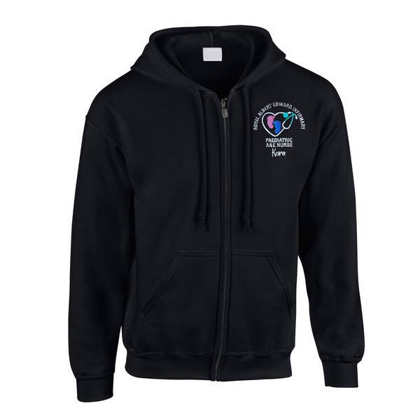 Healthcare Nursing Stethoscope Baby Feet Design Zipped Hoodie