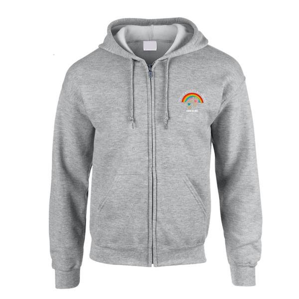 Healthcare Nursing Baby Feet Rainbow Design Zipped Hoodie - Image 5