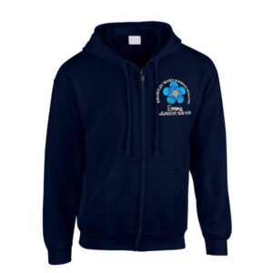 Healthcare Nursing Blue Forget Me Not Design Zipped Hoodie