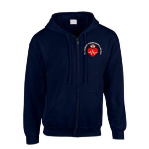 Healthcare Nursing Cardiac Heart Design Zipped Hoodie