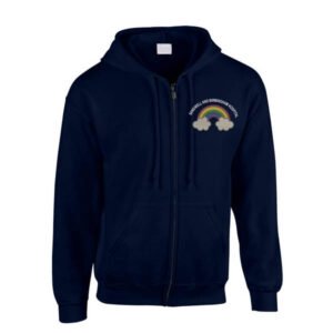 Healthcare Nursing Clouds & Rainbow Design Zipped Hoodie