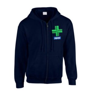 Healthcare Pharmacy Cross Design Zipped Hoodie
