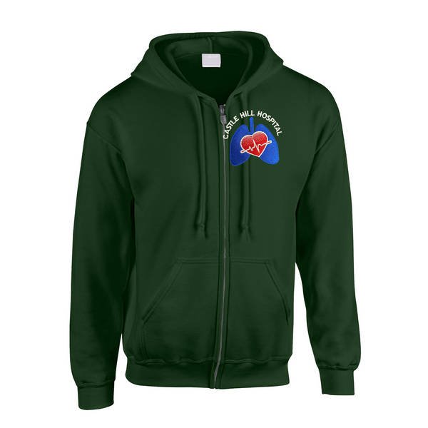 Healthcare Nursing Heart and Lungs Design Zipped Hoodie - Image 4