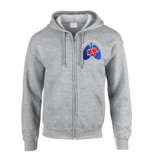 Healthcare Nursing Heart and Lungs Design Zipped Hoodie - Image 5