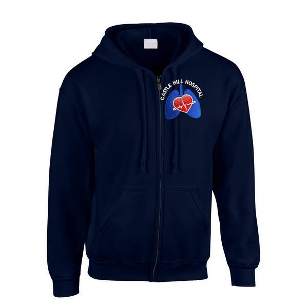 Healthcare Nursing Heart and Lungs Design Zipped Hoodie