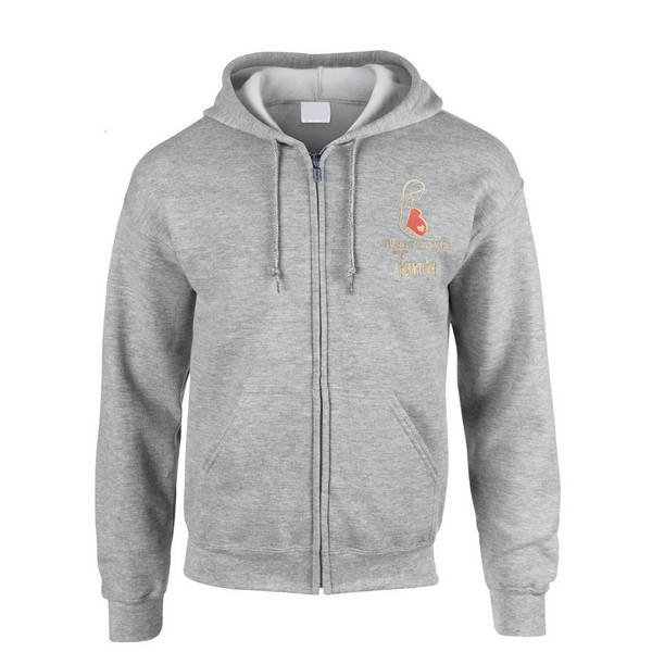 Healthcare Nursing Mother & Bump Design Zipped Hoodie - Image 5