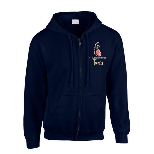 Healthcare Nursing Mother & Bump Design Zipped Hoodie