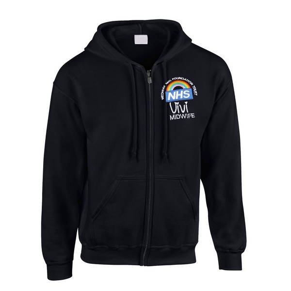 Healthcare Nursing Rainbow Design Zipped Hoodie