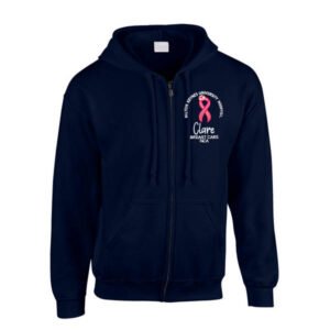Healthcare Nursing Pink Ribbon Breast Care Zipped Hoodie
