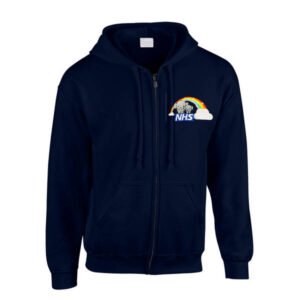 Healthcare Two Elephants Cloud & Rainbow Design Pullover Hoodie